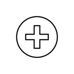 Add icon Isolated flat vector in outline