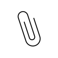 Obraz premium Attachment clip icon Isolated flat vector in outline