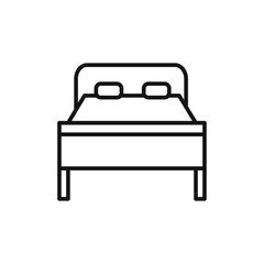 Bed icon Isolated flat vector in outline