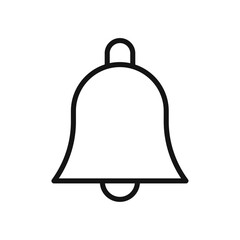 Bell icon Isolated flat vector in outline
