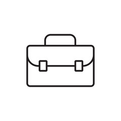 Briefcase icon Isolated flat vector in outline