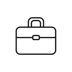 Briefcase icon Isolated flat vector in outline
