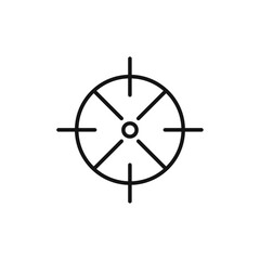 Bulls eye pointer icon Isolated flat vector in outline