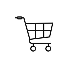 Cart icon Isolated flat vector in outline