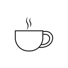Coffee icon Isolated flat vector in outline