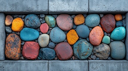 A concrete texture with exposed aggregate, showcasing small stones embedded in the surface, perfect for textured or architectural designs.