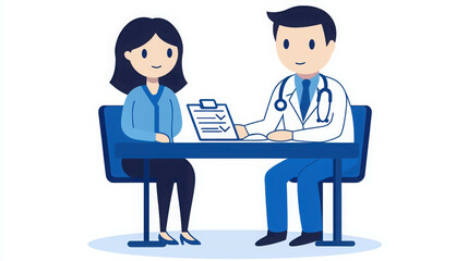 Compassionate Doctor Sitting Beside Worried Patient in Friendly Consultation Setting