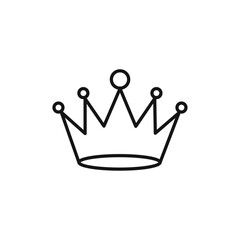 Crown icon Isolated flat vector in outline