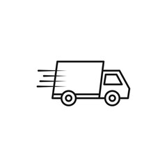 Delivery icon Isolated flat vector in outline