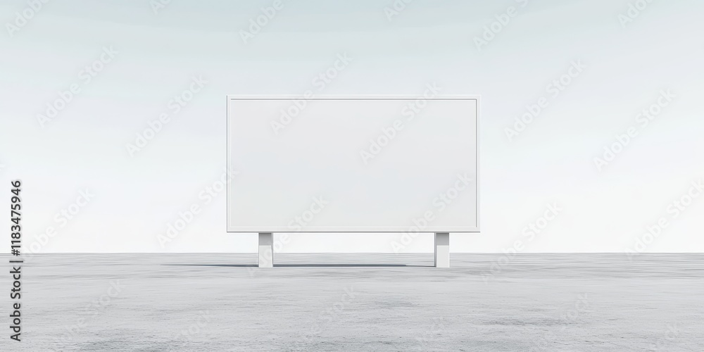 Poster blank white mockup ideal for creating striking billboard advertisements. this blank white mockup pro
