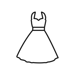 Dress Icon Isolated flat vector in outline