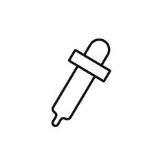 Dropper icon Isolated flat vector in outline