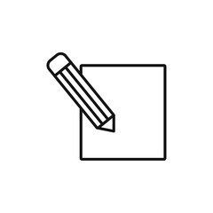 Edit icon Isolated flat vector in outline