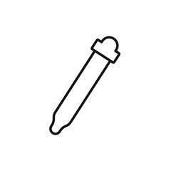 Eye dropper icon Isolated flat vector in outline