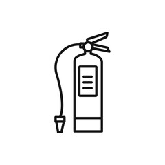 Fire extinguisher icon Isolated flat vector in outline