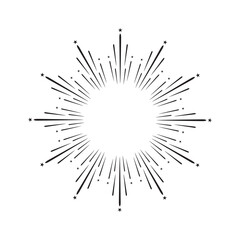 Vintage hand drawn sunburst vector illustration, perfect for poster, wallpaper, banner and backdrop