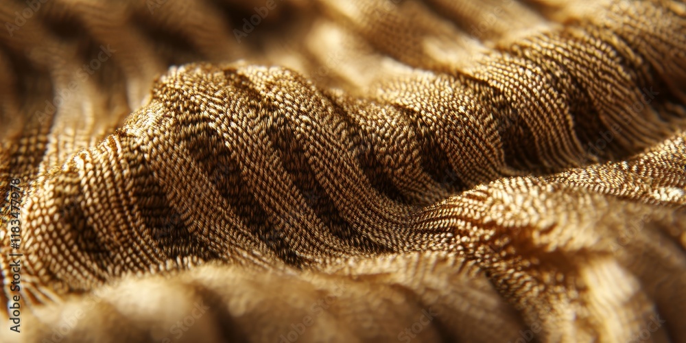 Poster Textile texture in macro view showcases intricate patterns and details. This macro textile texture highlights the unique characteristics and visual appeal of fabric design.