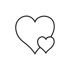 Heart icon Isolated flat vector in outline