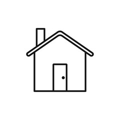 Home icon Isolated flat vector in outline