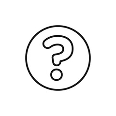 Interrogation icon Isolated flat vector in outline