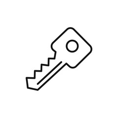 Key icon Isolated flat vector in outline