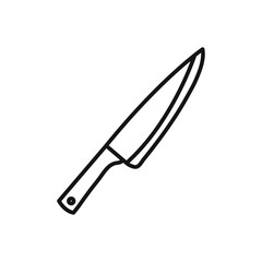 knife icon Isolated flat vector in outline