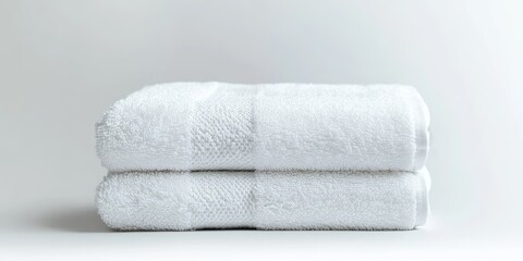 Isolated towel displayed against a white background, showcasing the softness and versatility of the towel, perfect for various uses and settings. Ideal for anyone seeking a quality towel.