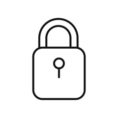 Lock icon Isolated flat vector in outline