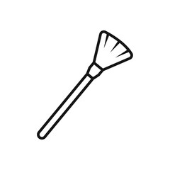 Makeup brush icon Isolated flat vector in outline
