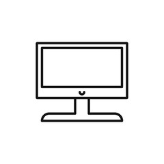 Monitor icon Isolated flat vector in outline