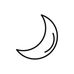 Moon icon Isolated flat vector in outline