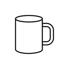 Mug icon Isolated flat vector in outline