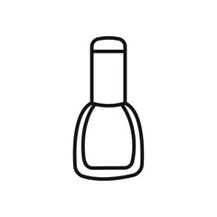 Nail polish icon Isolated flat vector in outline
