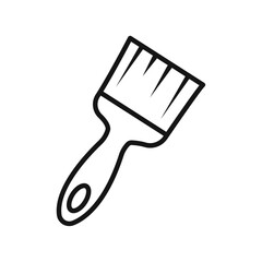 Paint brush icon Isolated flat vector in outline