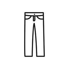Pants Icon Isolated flat vector in outline