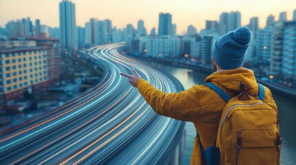 A dynamic science background featuring swirling galaxies, particle beams, and light trails, perfect for astrophysics or space technology themes.