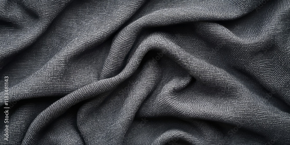 Leinwandbilder detailed dark grey fabric background showcasing intricate textures and patterns, perfect for design projects that require a versatile and visually appealing dark grey fabric background.