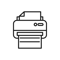 Print icon Isolated flat vector in outline