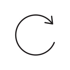 Reset icon Isolated flat vector in outline