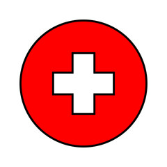 emergency icon or hospital symbol isolated on transparent background
