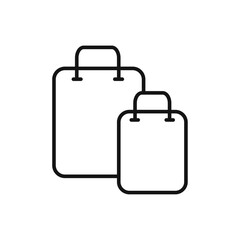 Shopping icon Isolated flat vector in outline