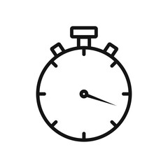 Stop watch icon Isolated flat vector in outline