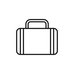 Suitcase icon Isolated flat vector in outline