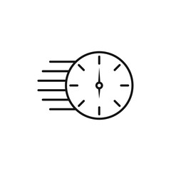 Time fast icon Isolated flat vector in outline