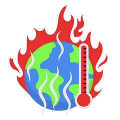 Illustration of Earth Global Warming