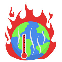 Illustration of Earth Global Warming