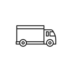 Truck icon Isolated flat vector in outline