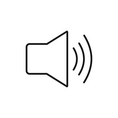 Volume icon Isolated flat vector in outline