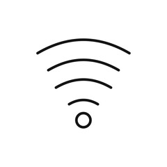 Wifi Signal icon Isolated flat vector in outline