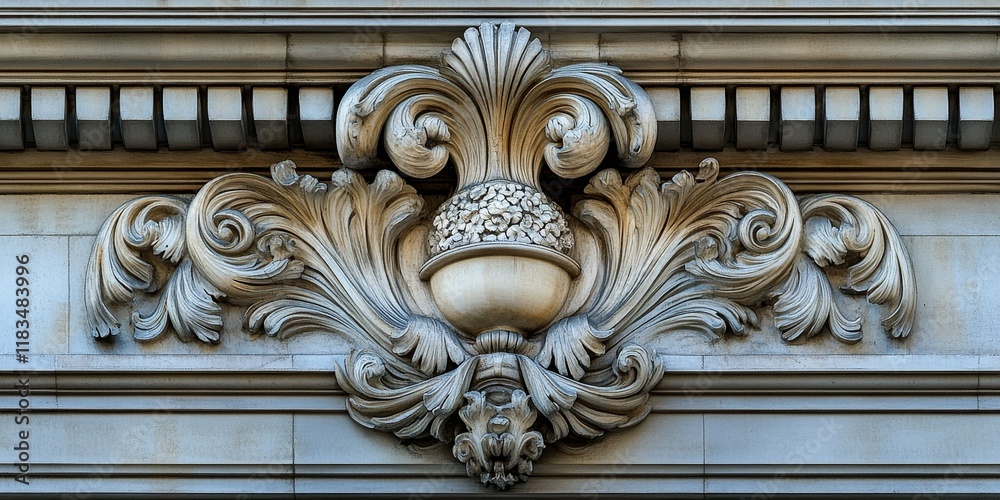Poster architectural detail showcasing the intricate design elements of an opera house, highlighting the st